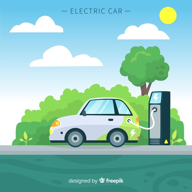 Free vector electric car