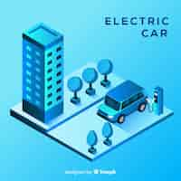 Free vector electric car