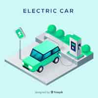 Free vector electric car