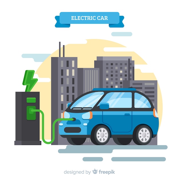 Free vector electric car