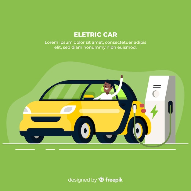 Free vector electric car