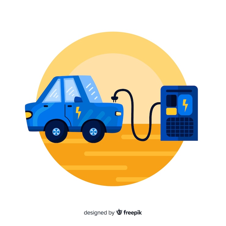 Free Vector electric car