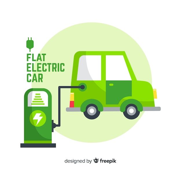 Free vector electric car