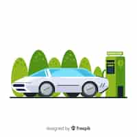 Free vector electric car