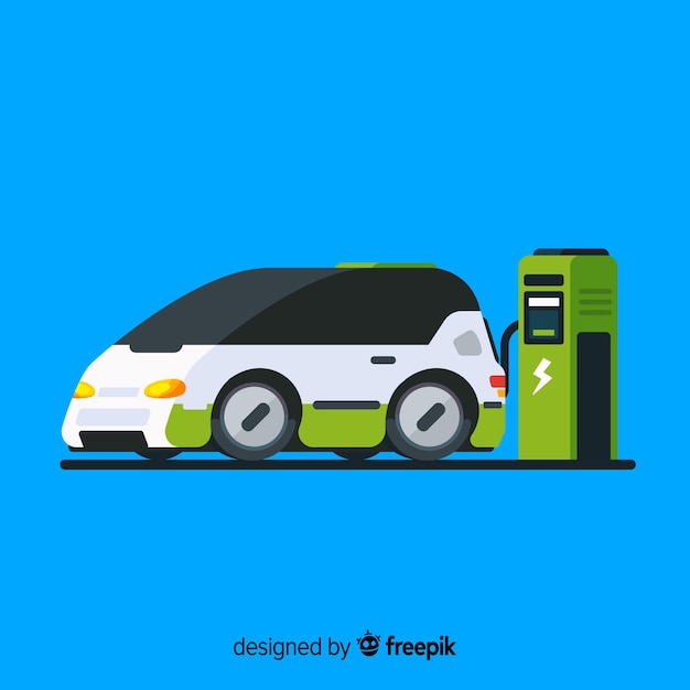 Free vector electric car