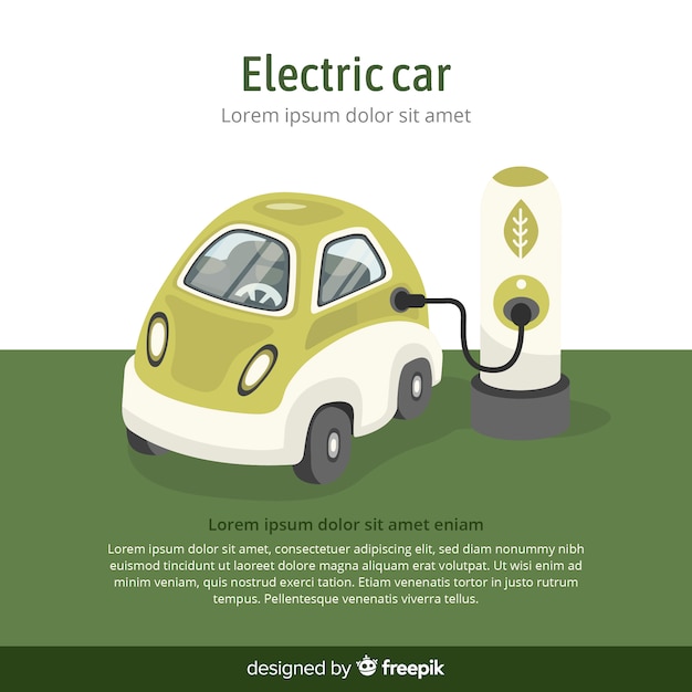 Free vector electric car