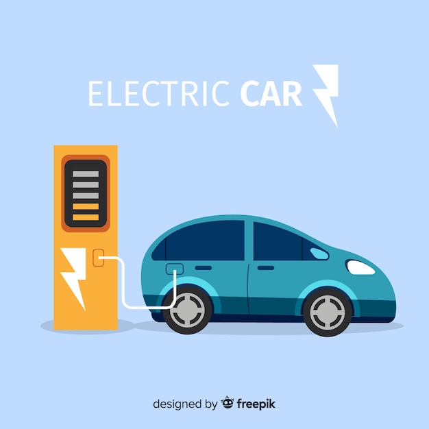 Free vector electric car