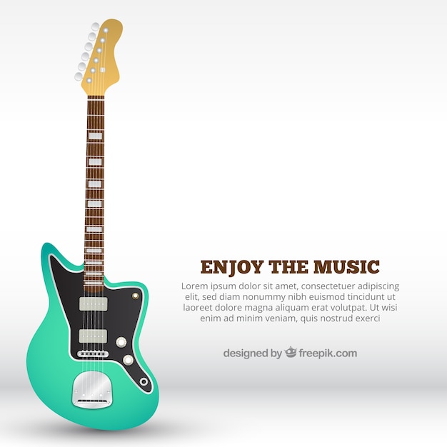 Free vector electric guitar background