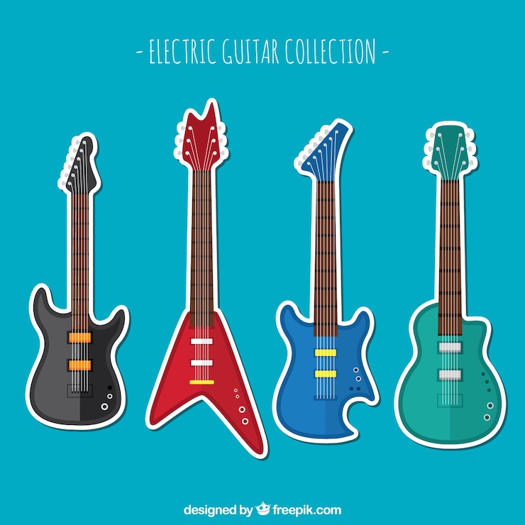 Free Vector electric guitar collection