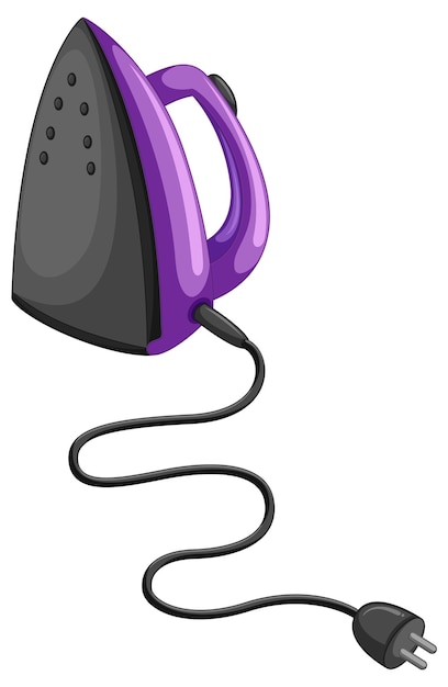 Free vector electric iron in purple color