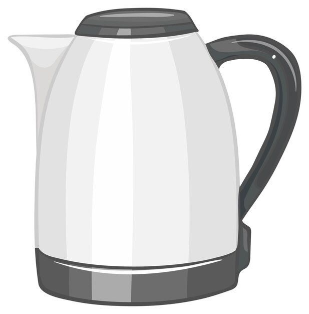 Electric kettle with handle isolated on white background
