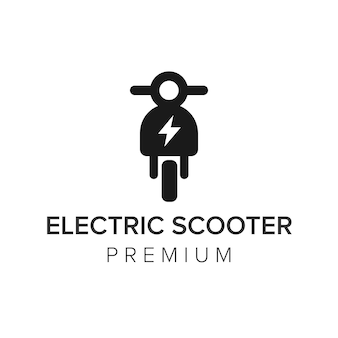 Электрический скутер логотип значок вектора шаблон