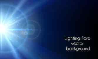 無料ベクター 電気スターフラッシュ。抽象的な照明フレアベクトルの背景。輝きの明るい空