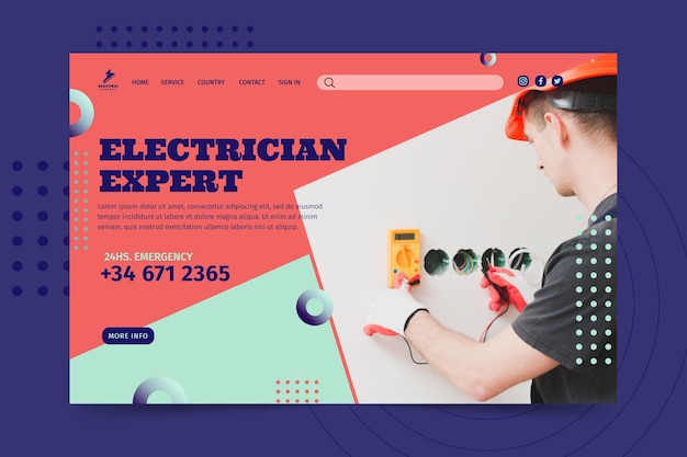 Electrician landing page