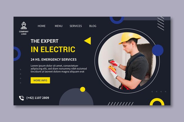 Electrician landing page
