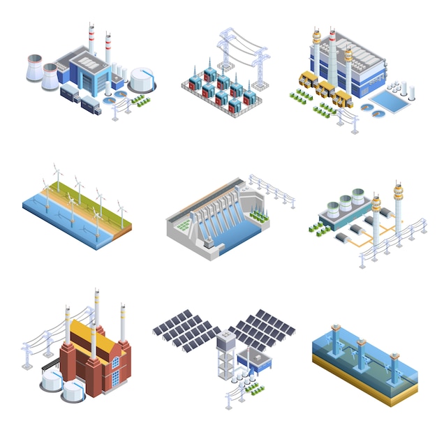 Set di immagini di impianti di generazione di elettricità