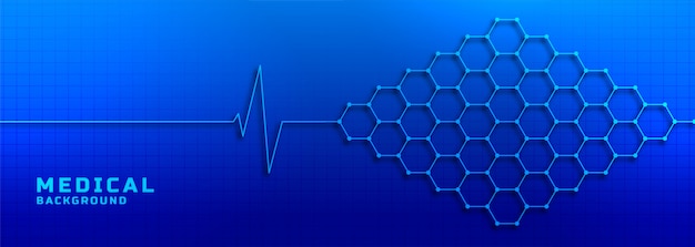 Elettrocardiogramma con struttura medica e struttura sanitaria di fondo molecolare