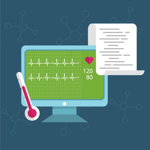 Vettore gratuito disegno electrocardiogran