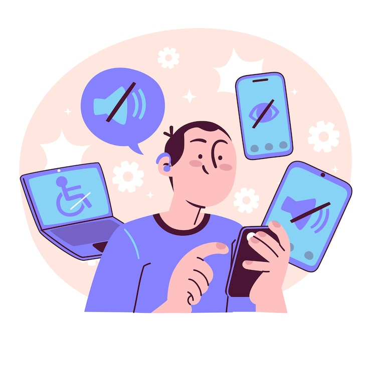 Free Vector electronic accessibility  concept illustration