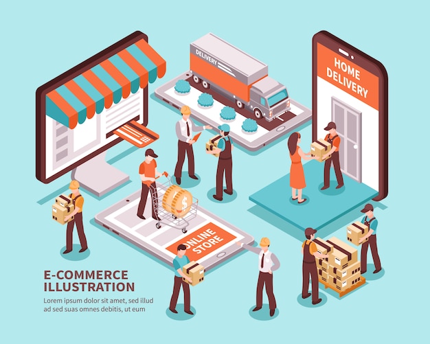 Electronic commerce isometric