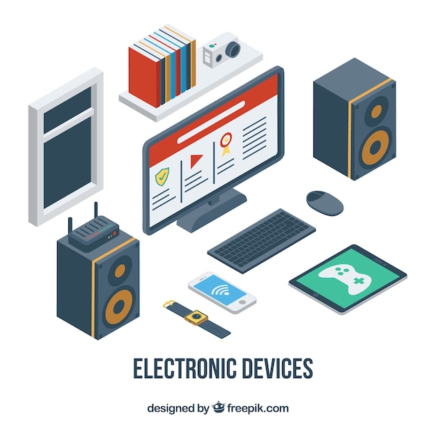 Free vector electronic devices collection