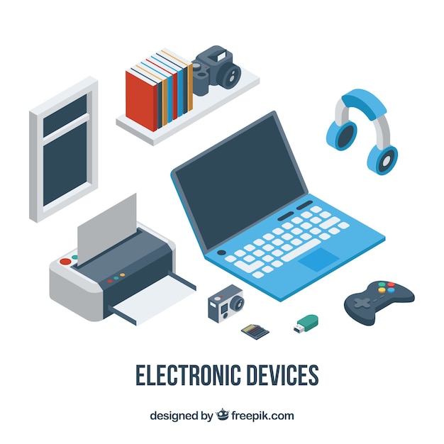 Free vector electronic devices collection