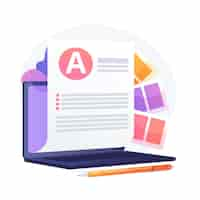 Free vector electronic document. electronic paper, paperless office, internet article. online documentation organization. typing text file on computer. vector isolated concept metaphor illustration