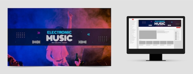Оформление канала электронной музыки на youtube