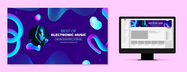 electronic music event youtube channel art