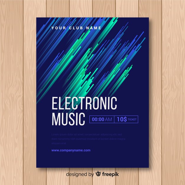 Electronic music festival poster template