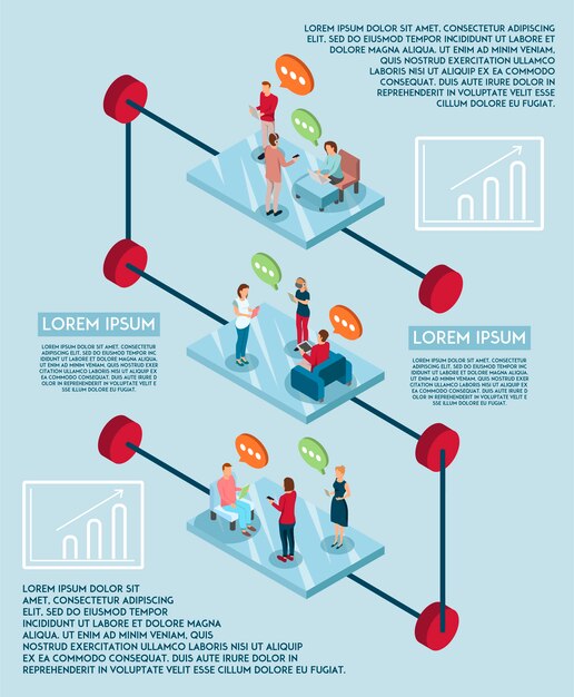 전자 연설 Infographic 개념