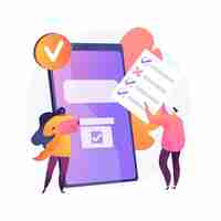 Free vector electronic voting abstract concept illustration