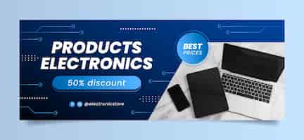 Free vector electronics store template design