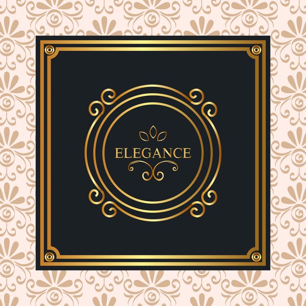 Elegance style golden frame