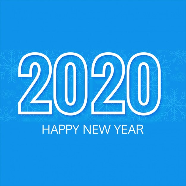 Elegant 2020 text new year background