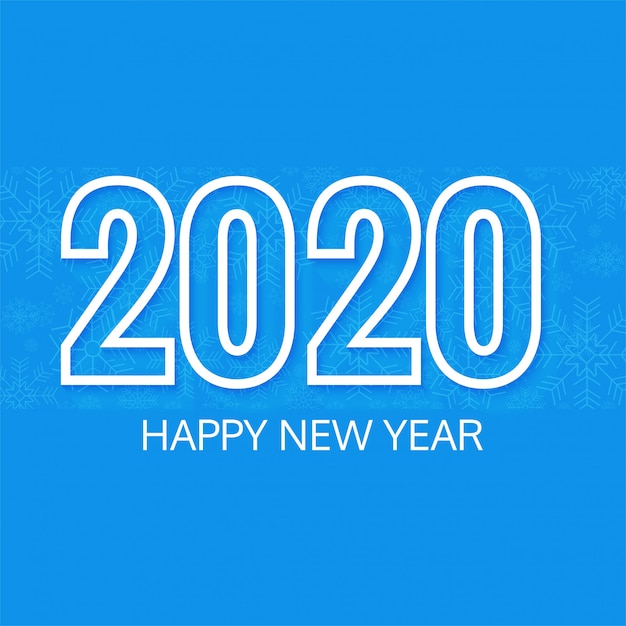 우아한 2020 텍스트 새해 배경