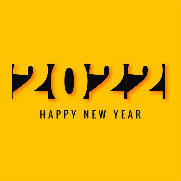 Elegant 2022 new year creative text card background