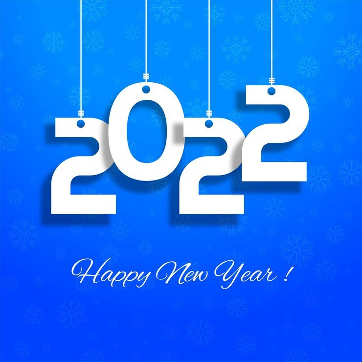 Free Vector elegant 2022 text new year background