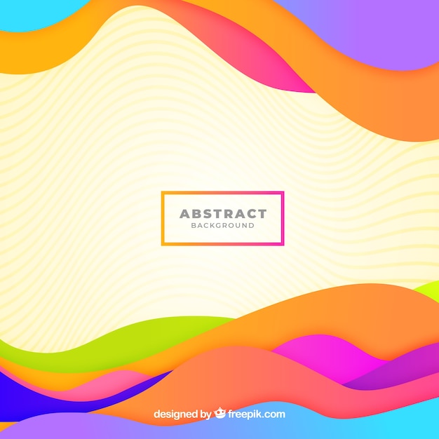 Elegant abstract background with colorful waves