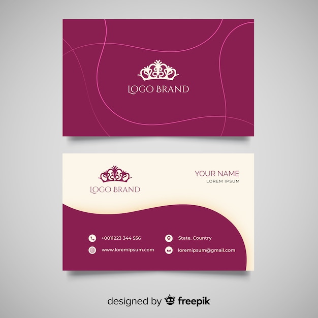 Free vector elegant abstract business card template