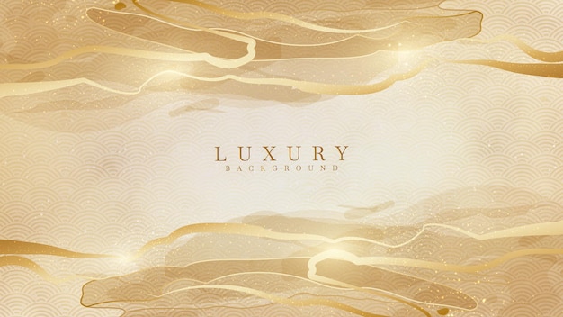 Elegant abstract gold background with shiny elements.