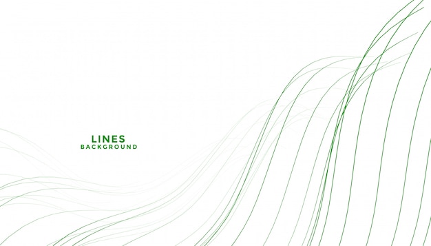 Elegant abstract green way flowing lines background