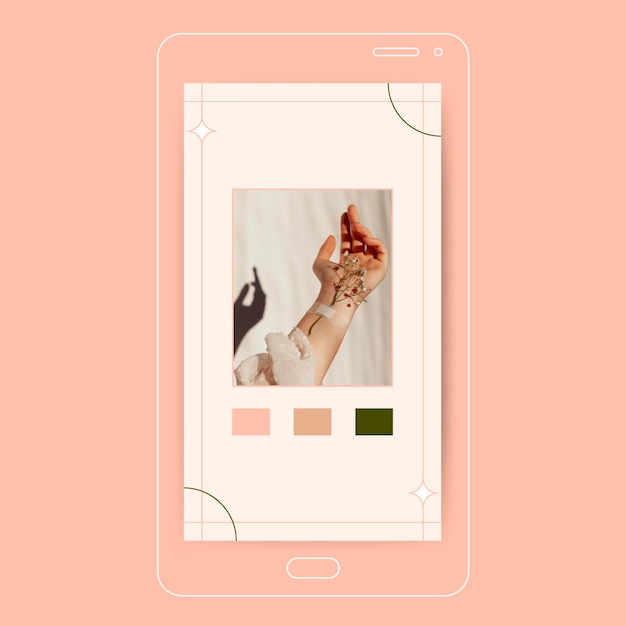 Free vector elegant aesthetic background instagram story