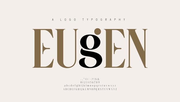 Elegant alphabet letters font and number. classic lettering minimal fashion designs. typography modern serif fonts regular decorative vintage retro concept. vector illustration