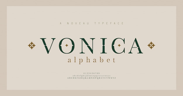 Elegant alphabet letters serif font and number. classic lettering minimal fashion. typography fonts regular uppercase, lowercase and numbers.   illustration