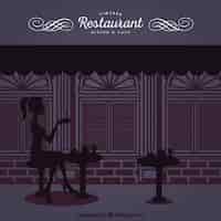 Бесплатное векторное изображение Элегантный и старинные ресторане