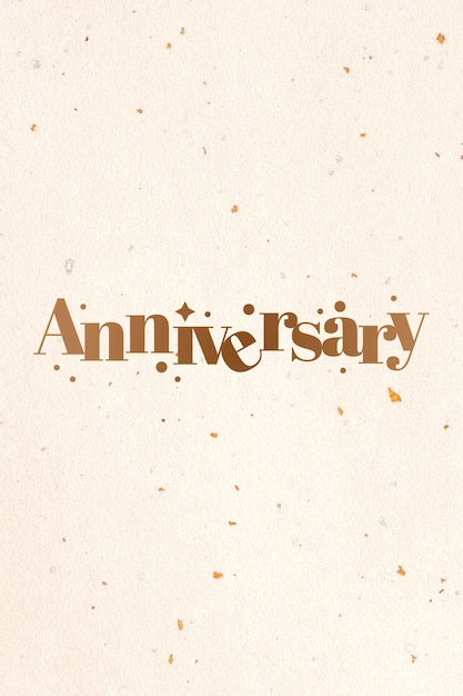 Elegant anniversary card word calligraphy