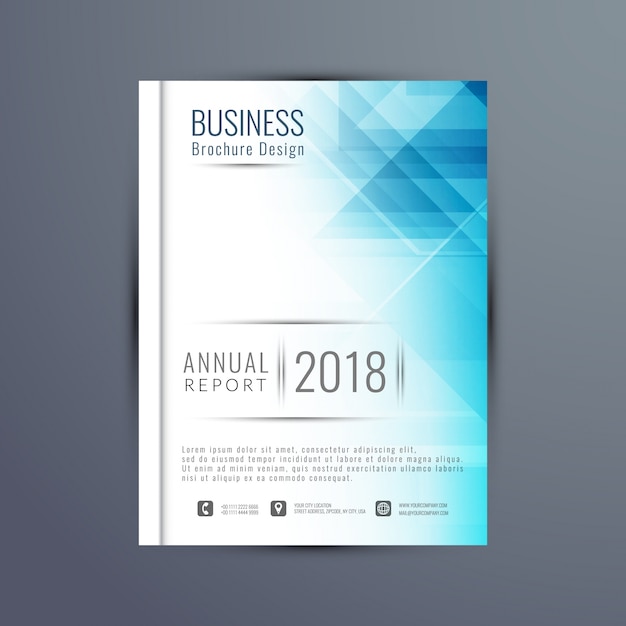 Free vector elegant annual report brochure template