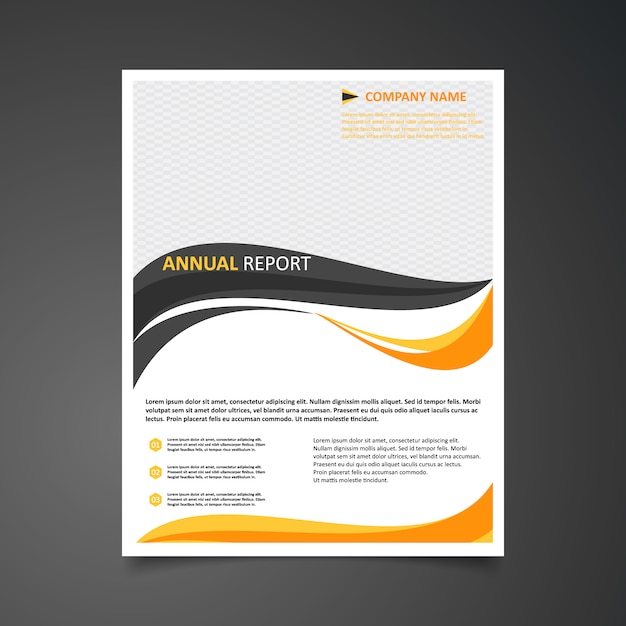 Free vector elegant annual report template