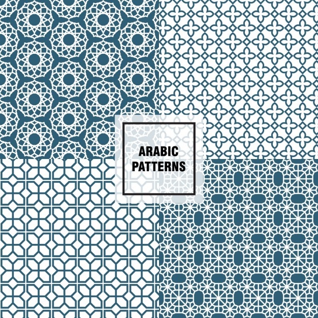 Free vector elegant arabic patterns